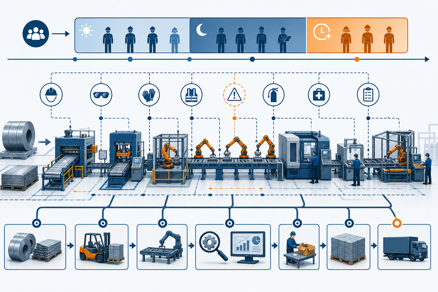 Manufacturing workflow diagram